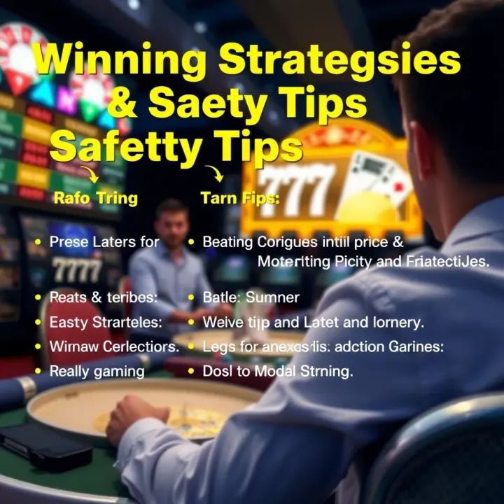 Graphical representation of winning strategies and safe play tips for online gaming