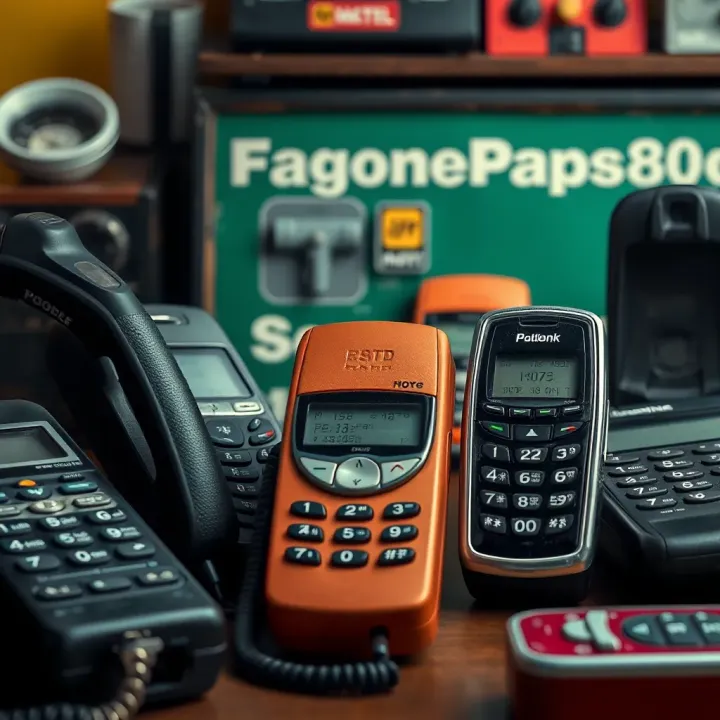 Collection of vintage mobile phones showcasing various designs and key features popular in Nigeria