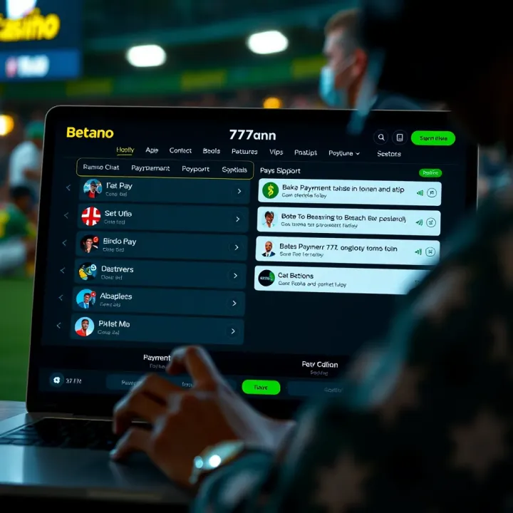 User interface showcasing payment options and customer support chat on sportsbook websites