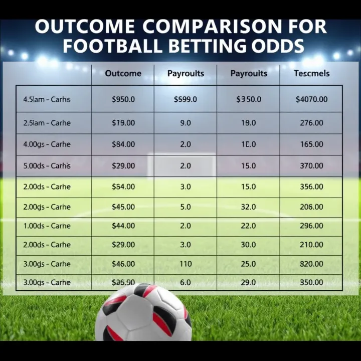 Outcome Comparison for Various Football Betting Odds Comparison chart showing outcomes and payouts for different football betting odds including Asian Handicap 0.5