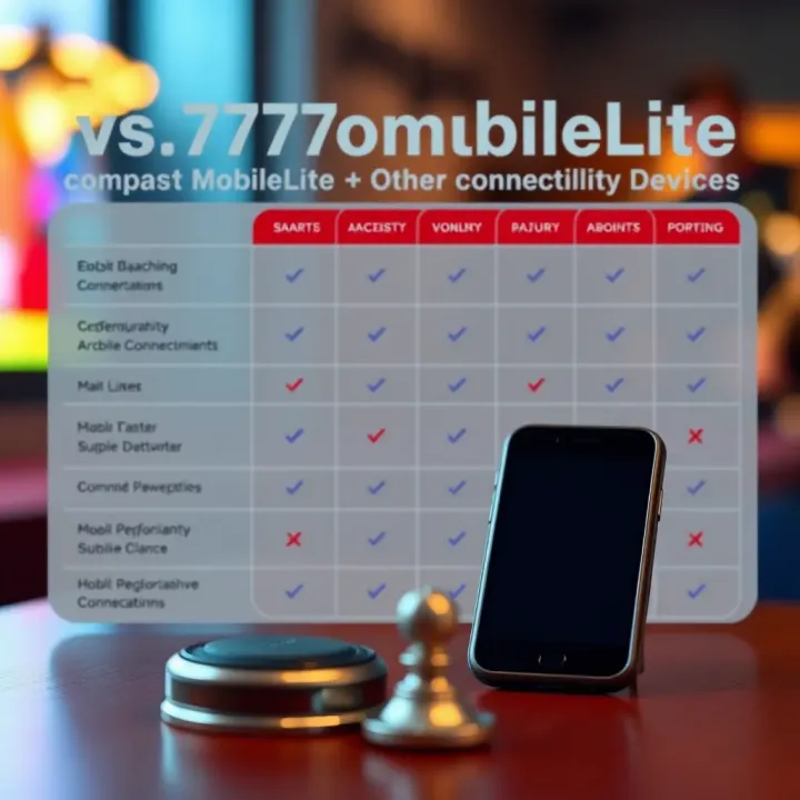 Comparison of 777 MobileLite with Other Connectivity Devices Comparison chart displaying the 777 MobileLite against alternative mobile connectivity devices in terms of compatibility and performance