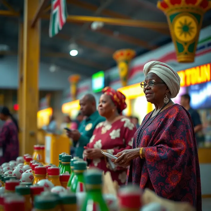 Visual representation of cultural elements influencing lottery practices in Nigeria