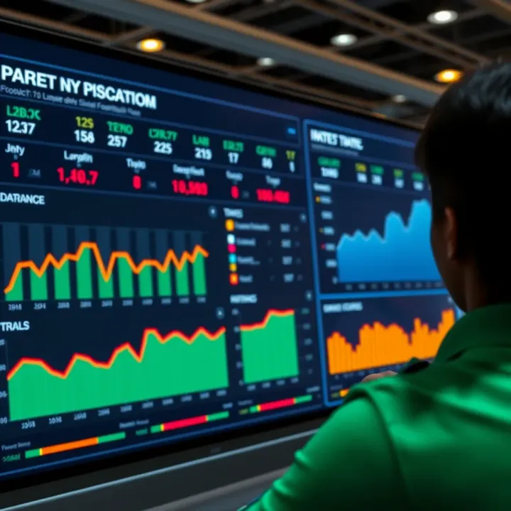Data analytics dashboard displaying football statistics and betting trends