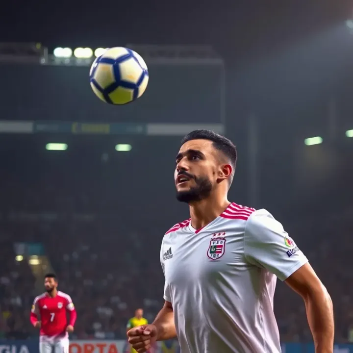Action-packed football match showcasing dynamic player skills during Egypt Premier League