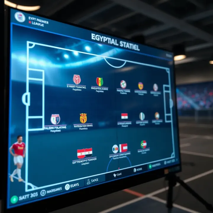 Tactical formations of top Egypt Premier League teams analyzed on a digital board