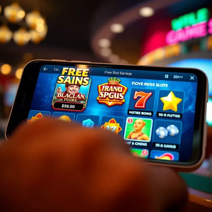 Free Slot Games Accessible on Mobile for Nigerian Players Digital interface showing free slot game options available to Nigerian players on a mobile device