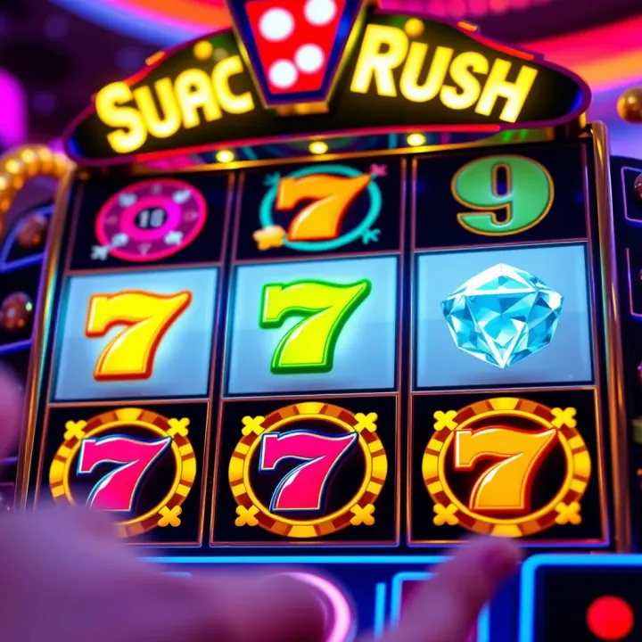 Detailed slot game reels showcasing winning combinations and bonus features