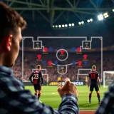 Tactical board showing football strategies and player formations