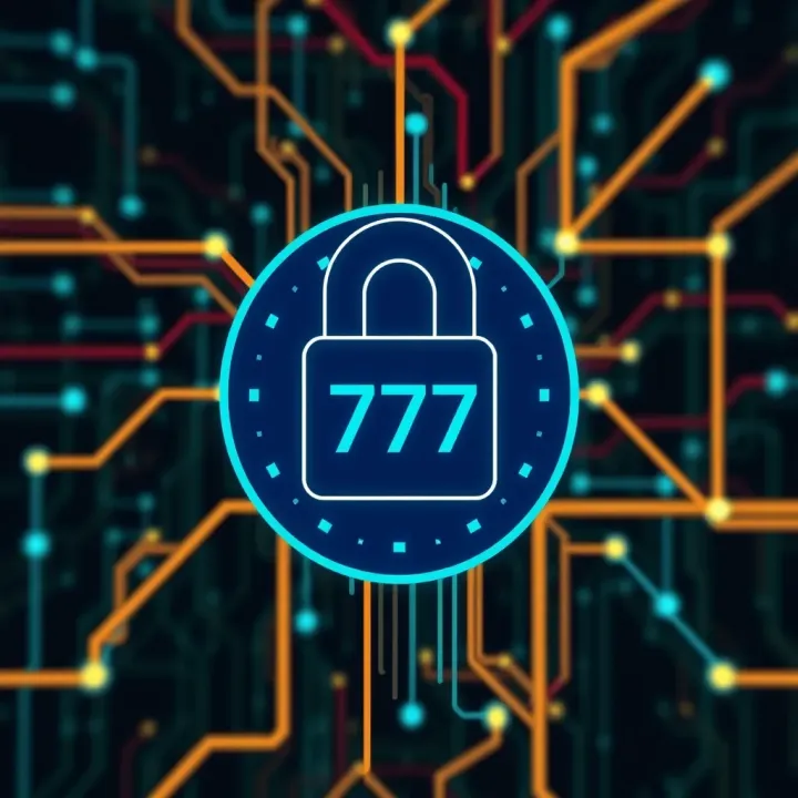 Illustration of a secure lock symbol with digital network background representing account security