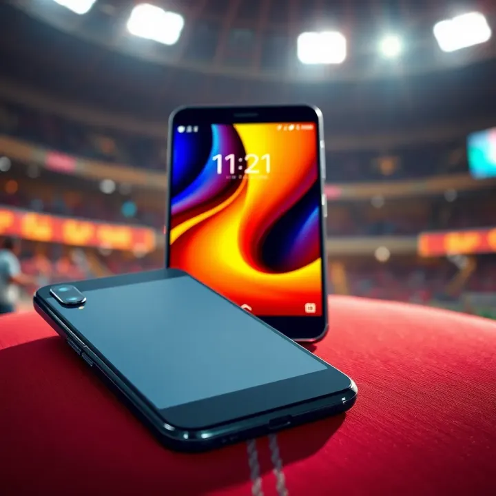 Mobile 777 Lite smartphone showcasing its slim design and vibrant display