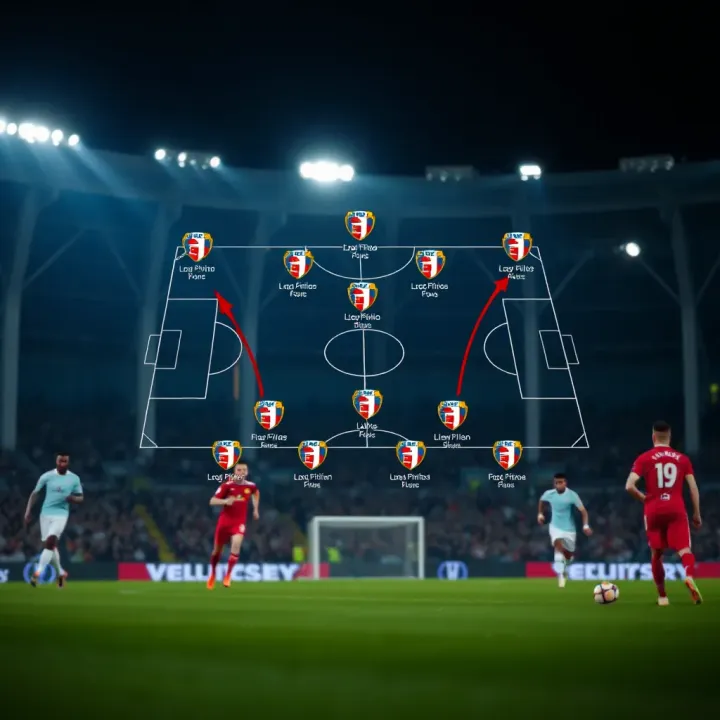 Tactical football formation diagram highlighting key player positions and strategic plays for Nigerian Professional Football League match