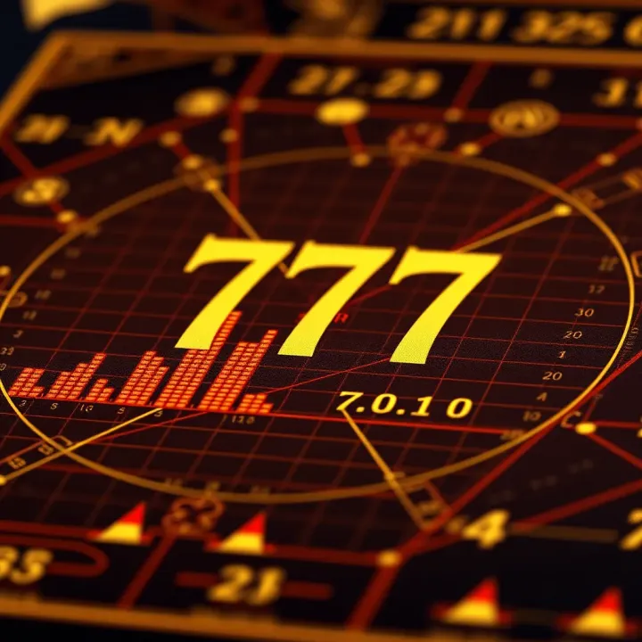 Graphic showing mystical numerology charts and digital data representations