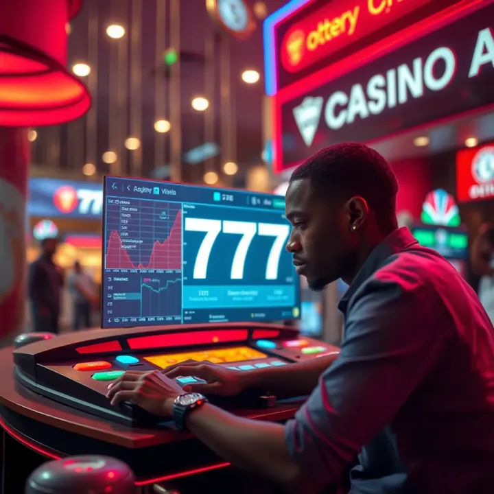 Conceptual illustration of technology enhancing lottery prediction with digital data and algorithms