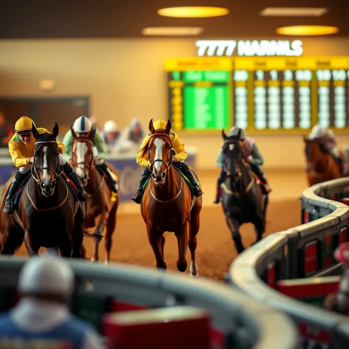 Detailed illustration of betting options and strategies for horse racing enthusiasts