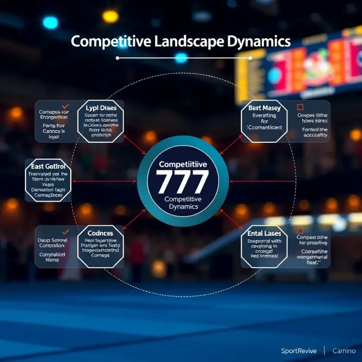 Diagram illustrating competitive landscape dynamics with multiple key entities interacting