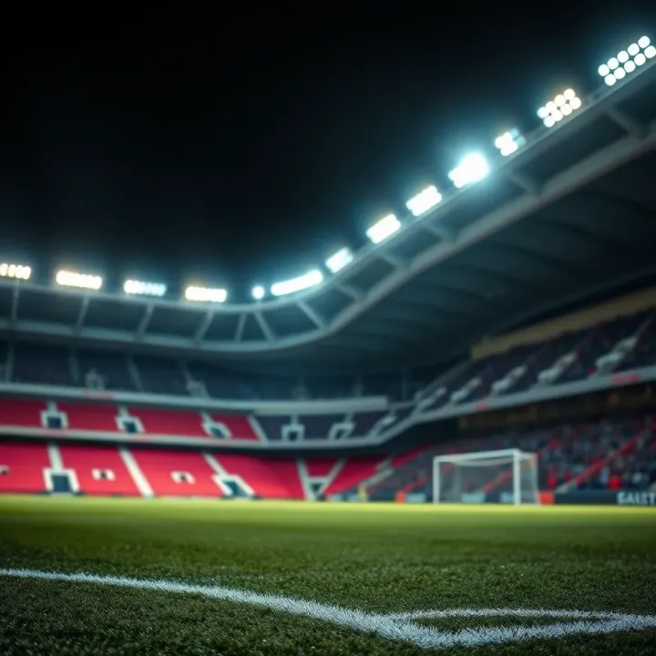A football pitch under spotlight symbolizing the focus on fixed football games