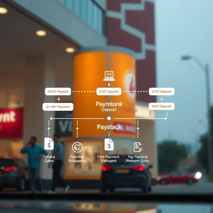Diagram showing digital payment flow in Nigeria using Paystack platform